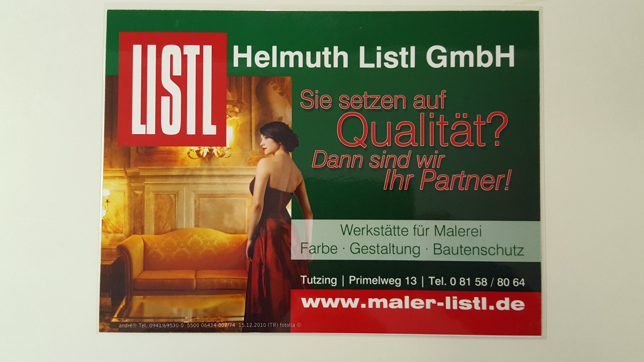 Plakat der Helmuth Listl GmbH